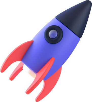 3D Floating Element Rocket